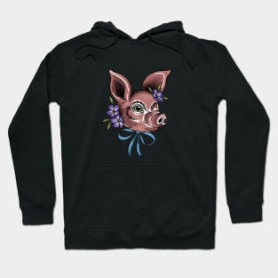 Pig with ribbon Hoodie